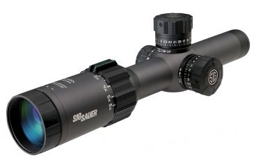 Sig Sauer Tango6 Rifle Scope, 1-6X24mm, 30mm, SFP, Hellfire 3 Gun Illuminated Reticle, Graphite, SOT61018