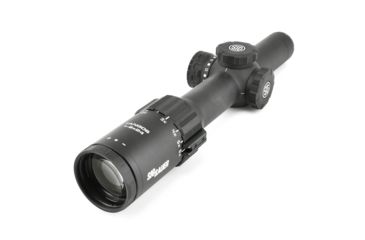 Sig Sauer Tango6 Rifle Scope, 1-6X24mm, 30mm, FFP, 300 Blackout Horseshoe Dot Illuminated Reticle, Black, SOT61112