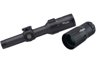 Sig Sauer Tango6 Rifle Scope, 1-6X24mm, 30mm, FFP, 300 Blackout Horseshoe Dot Illuminated Reticle, Black, SOT61112 with Trybe Optics Enhancer