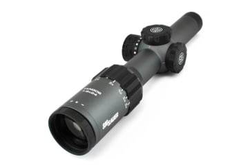 Sig Sauer Tango6 Rifle Scope, 1-6X24mm, 30mm, SFP, Hellfire 3 Gun Illuminated Reticle, Graphite, SOT61018